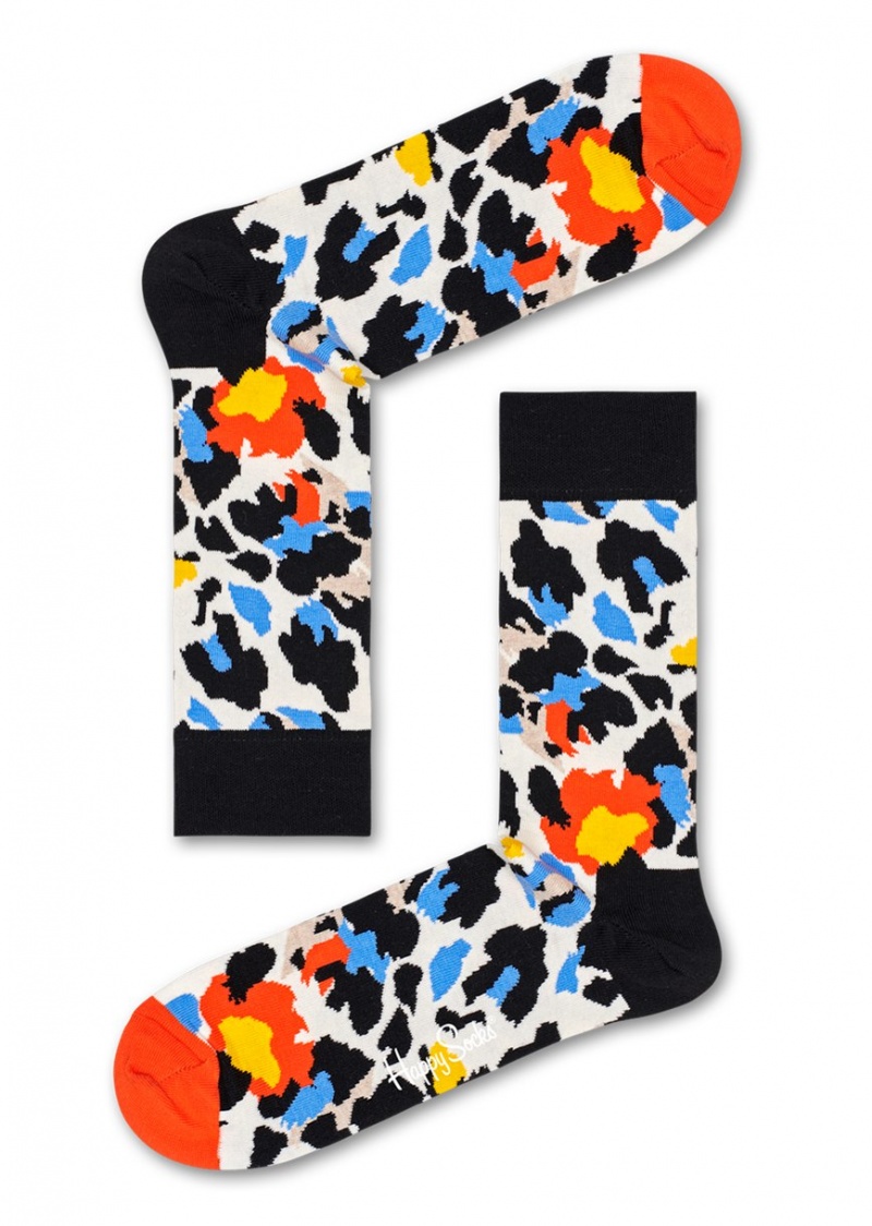 Happy Socks Leopard Socken Unisex Schwarz | Schweiz 32189INDG