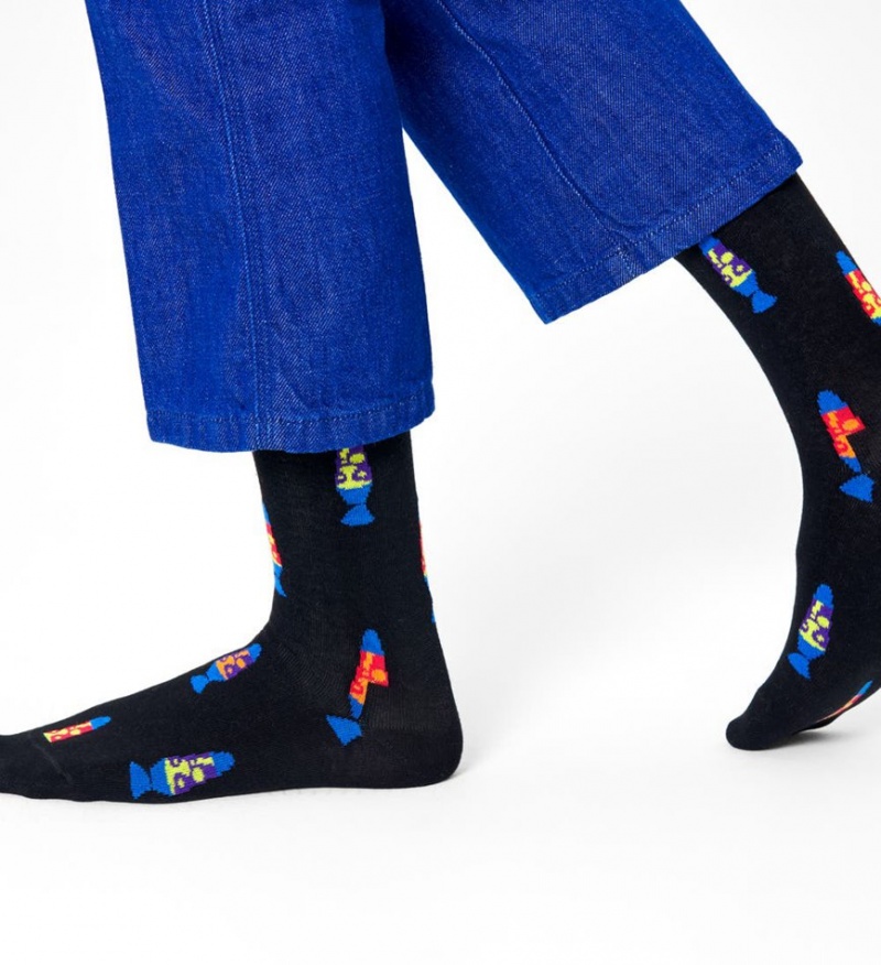 Happy Socks Light Me Up Socken Unisex Schwarz | Schweiz 09427LAVR