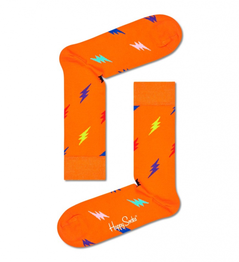 Happy Socks Lightning Socken Unisex Orange | Schweiz 04368ZEHF