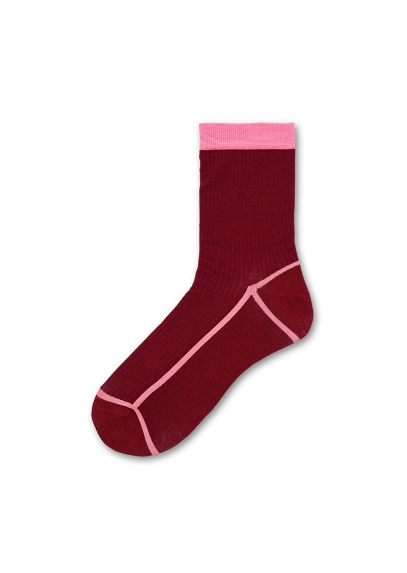 Happy Socks Lily Ankle Socken Unisex Bordeaux | Schweiz 94756XQEP