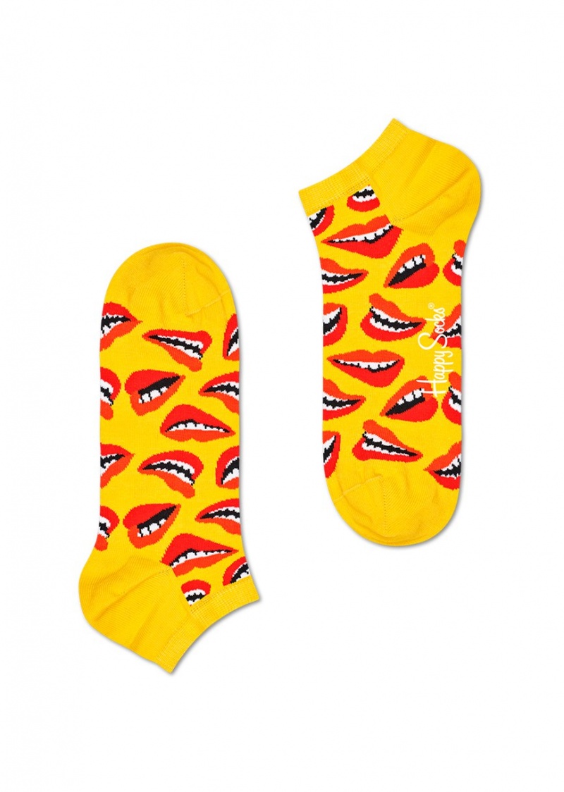 Happy Socks Lips Low Socken Unisex Gelb | Schweiz 65749FTWM