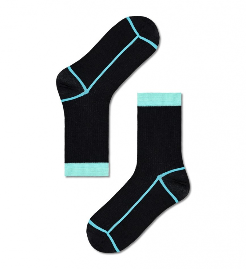 Happy Socks Liv Crew Socken Unisex Schwarz | Schweiz 37258GZES