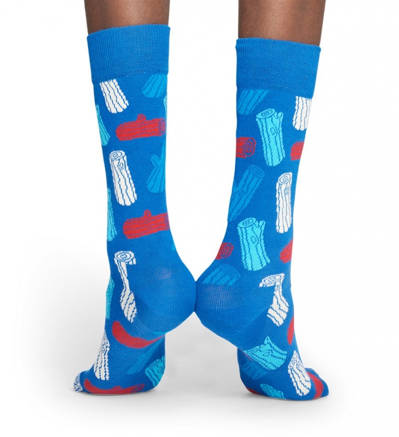 Happy Socks Logs Socken Unisex Blau | Schweiz 36792FOWQ