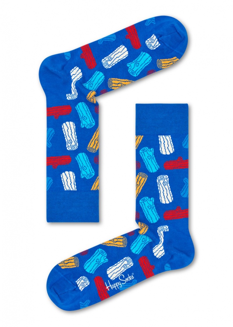 Happy Socks Logs Socken Unisex Blau | Schweiz 36792FOWQ