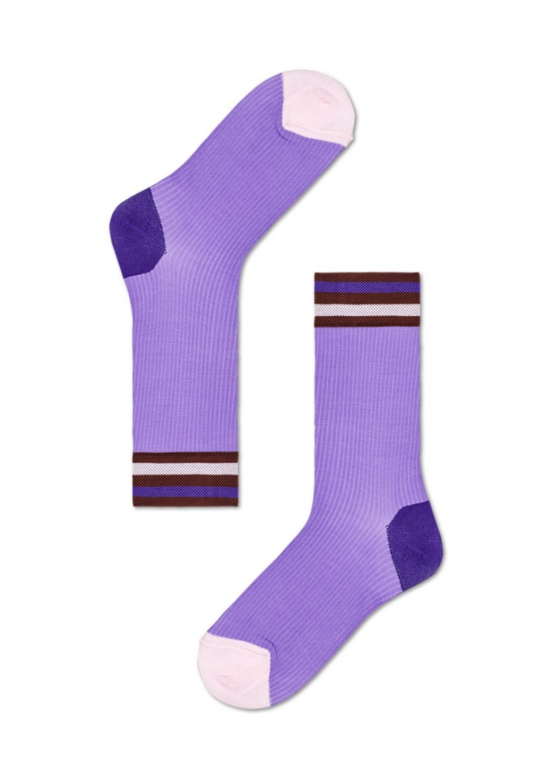 Happy Socks Lona Crew Socken Damen Lila | Schweiz 65930BZNV