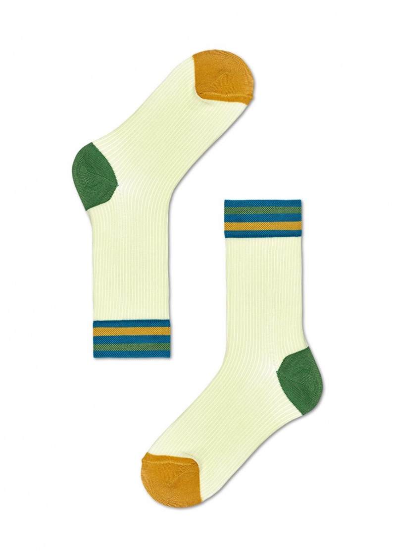 Happy Socks Lona Crew Socken Unisex Hellgelb | Schweiz 94786UJST