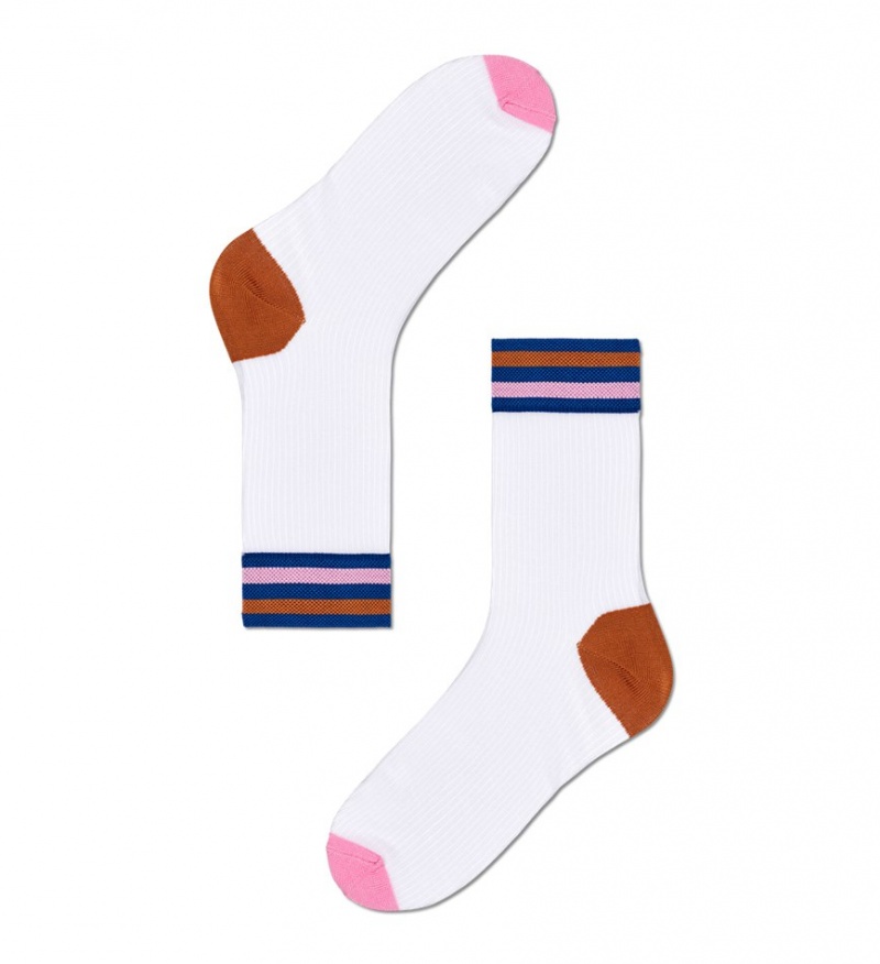 Happy Socks Lona Crew Socken Unisex Weiß | Schweiz 06519QWKS