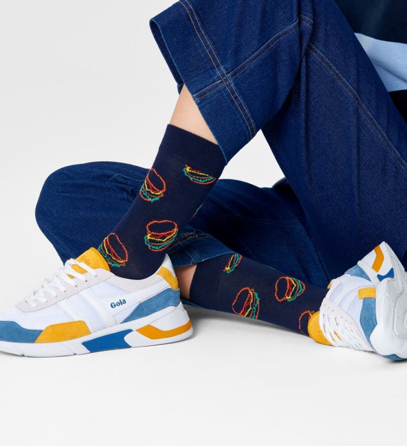 Happy Socks Lunch Time Socken Unisex Navy | Schweiz 60348KYCO