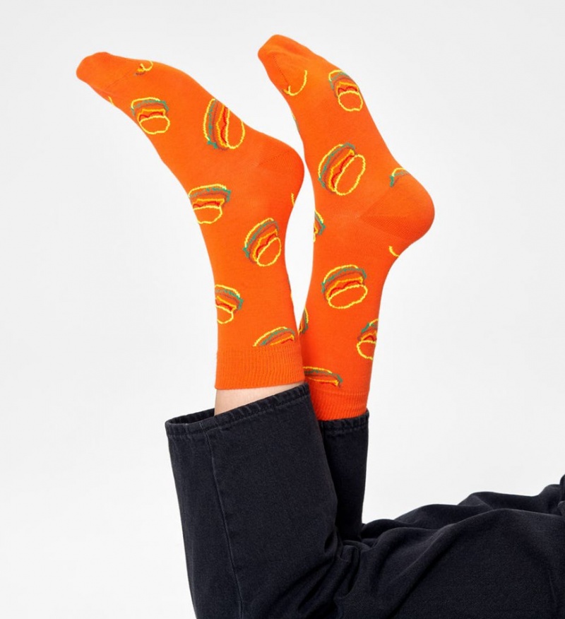 Happy Socks Lunch Time Socken Unisex Orange | Schweiz 37168DFMW