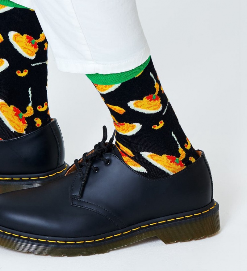 Happy Socks Mac and Cheese Socken Unisex Schwarz | Schweiz 85460GPOM