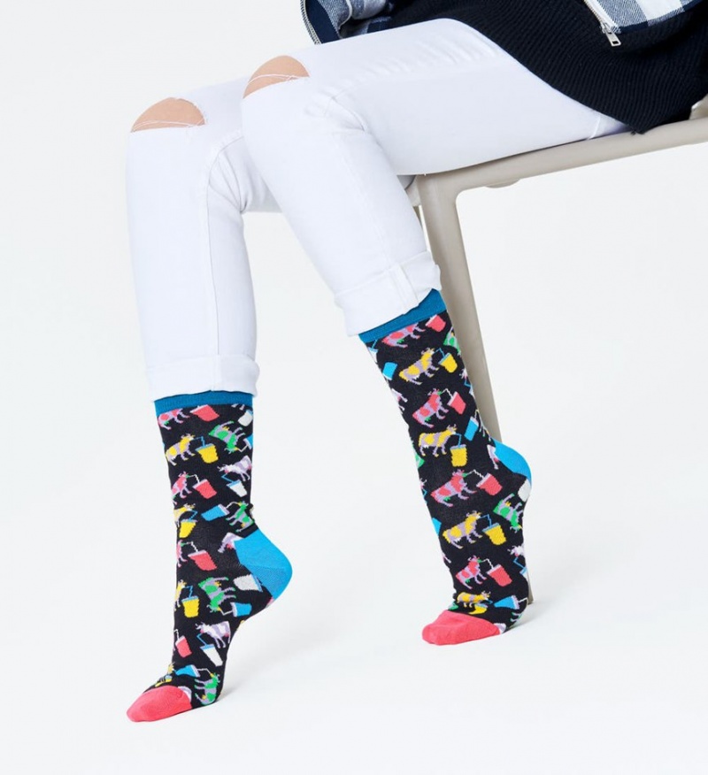 Happy Socks Milkshake Cow Socken Unisex Navy | Schweiz 67580WFLN