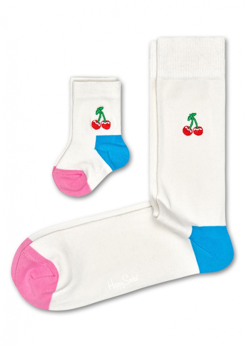 Happy Socks Mini Me Cherry Gift Set Kinder Beige | Schweiz 07251NBEG