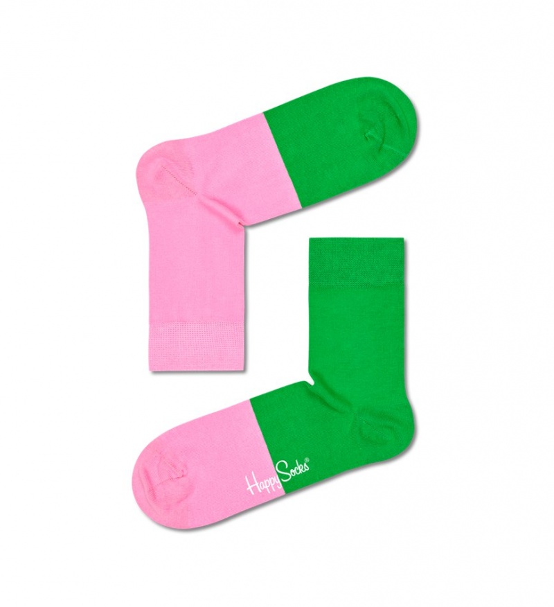 Happy Socks Mixed 1/2 Crew Socken Unisex Grün | Schweiz 18509BEMQ