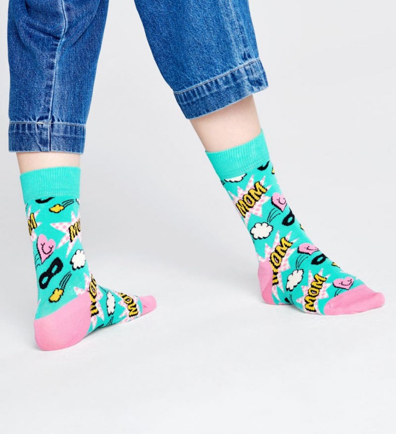 Happy Socks Mom Socken Unisex Grün | Schweiz 89720AFZH