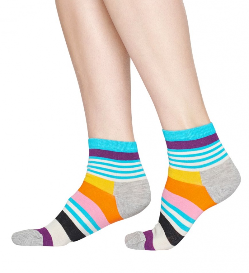 Happy Socks Multi Stripe Socken Damen Grau | Schweiz 52174CFDM