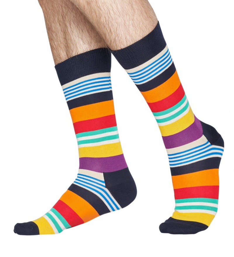 Happy Socks Multi Stripe Socken Unisex Navy | Schweiz 69801EOSF