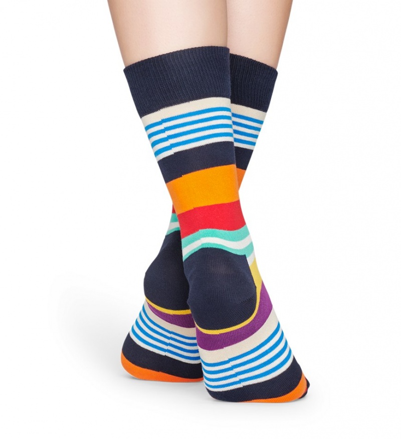 Happy Socks Multi Stripe Socken Unisex Navy | Schweiz 69801EOSF