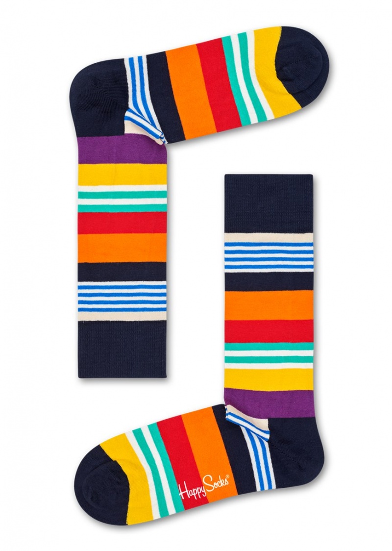 Happy Socks Multi Stripe Socken Unisex Navy | Schweiz 69801EOSF