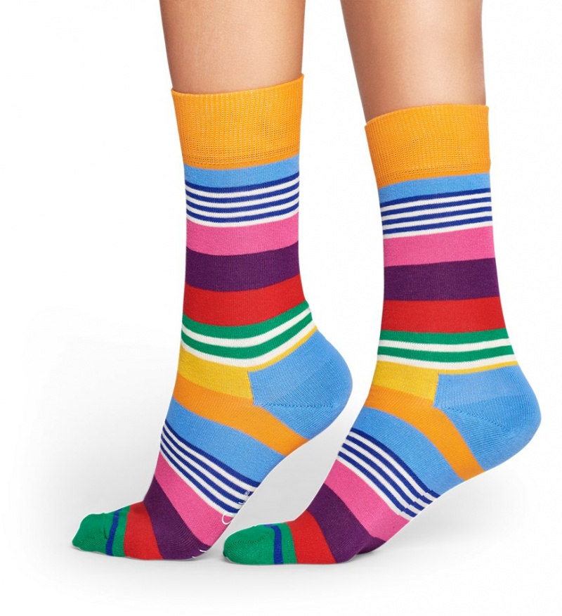 Happy Socks Multi Stripe Socken Unisex Orange | Schweiz 28467AUXB