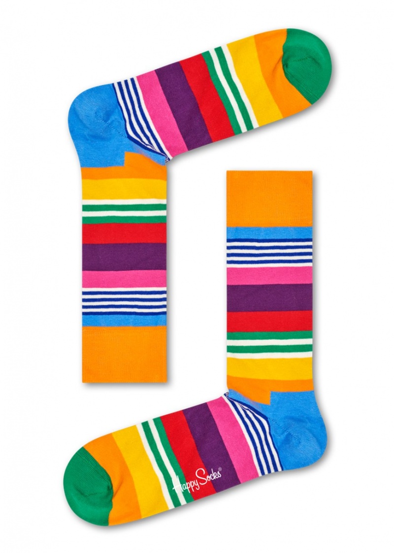 Happy Socks Multi Stripe Socken Unisex Orange | Schweiz 28467AUXB