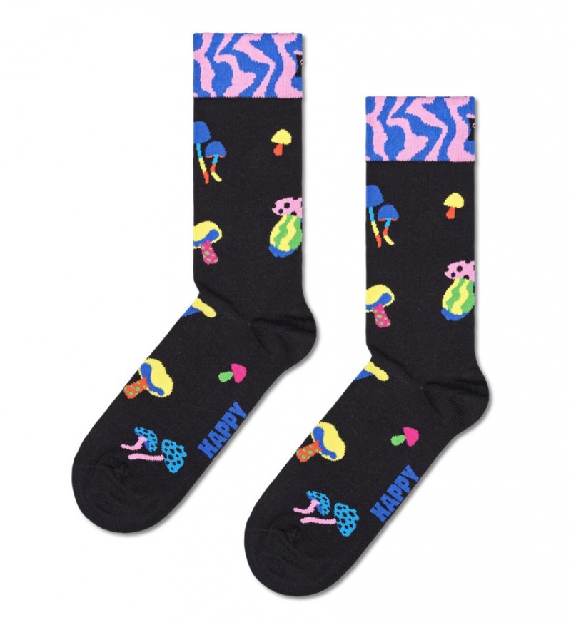 Happy Socks Mushrooms Socken Unisex Schwarz | Schweiz 19384HTEK