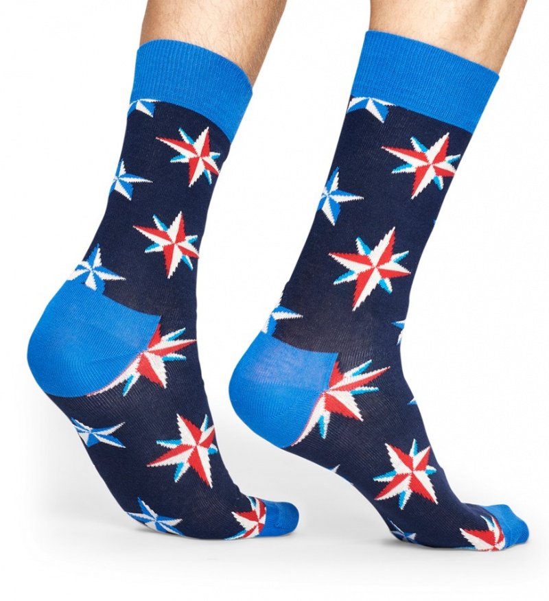 Happy Socks Nautical Star Socken Unisex Navy | Schweiz 45827HCZR