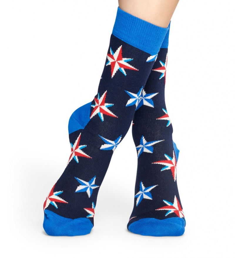 Happy Socks Nautical Star Socken Unisex Navy | Schweiz 45827HCZR