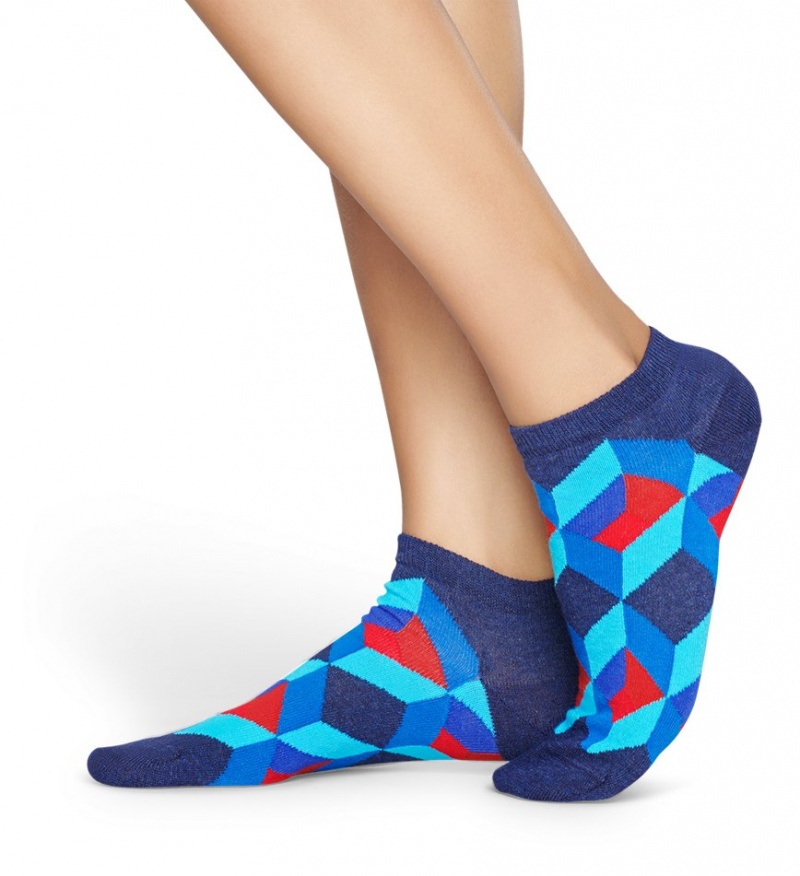 Happy Socks Optic Square Low Socken Unisex Blau | Schweiz 38014ANSG