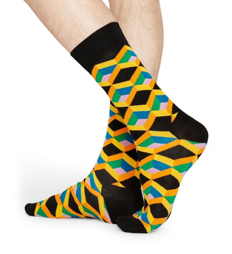 Happy Socks Optic Squre Socken Unisex Schwarz | Schweiz 46908CBNU