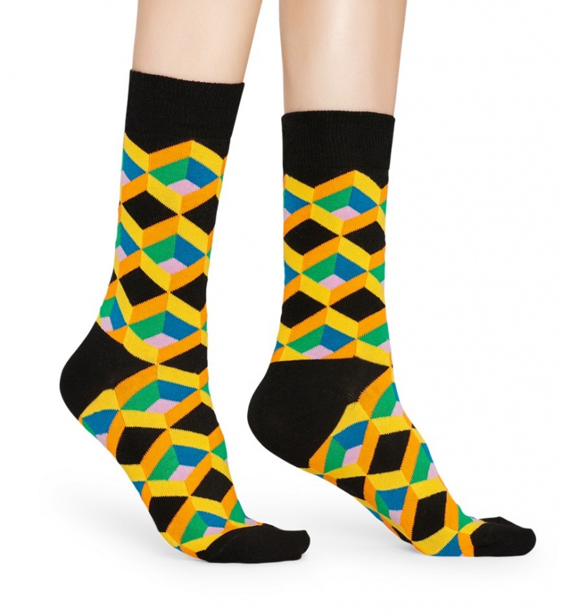 Happy Socks Optic Squre Socken Unisex Schwarz | Schweiz 46908CBNU