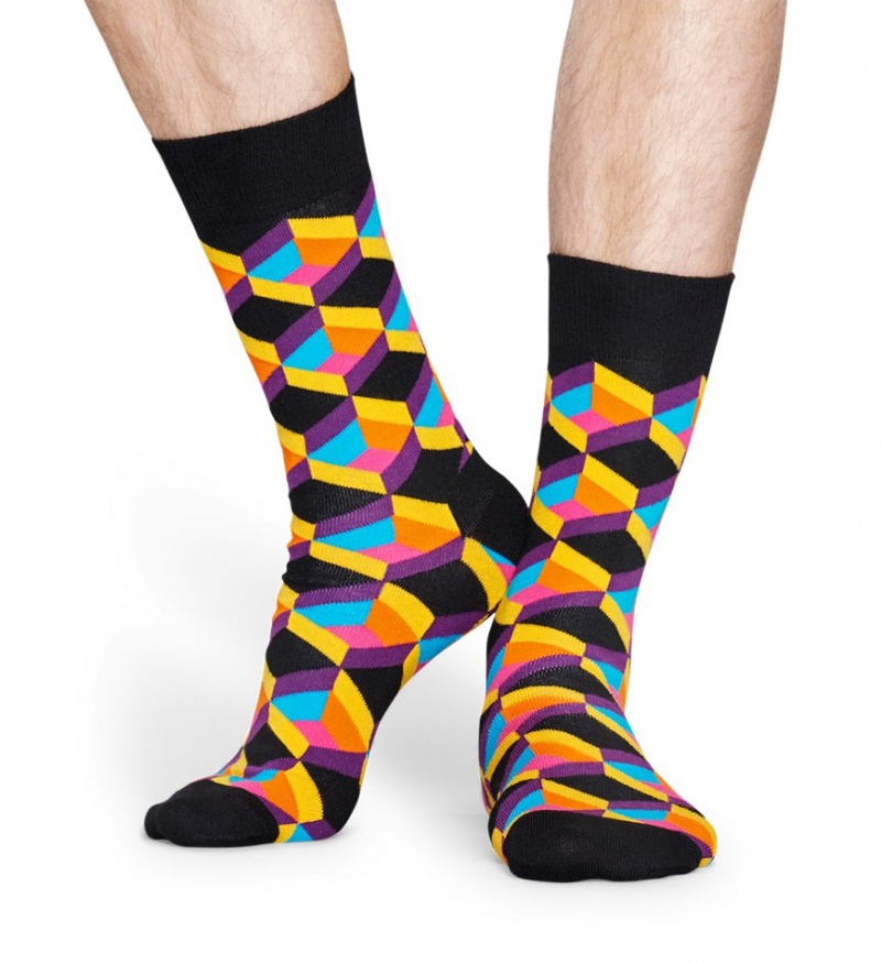 Happy Socks Optiq Square Socken Unisex Schwarz | Schweiz 85293VNQX