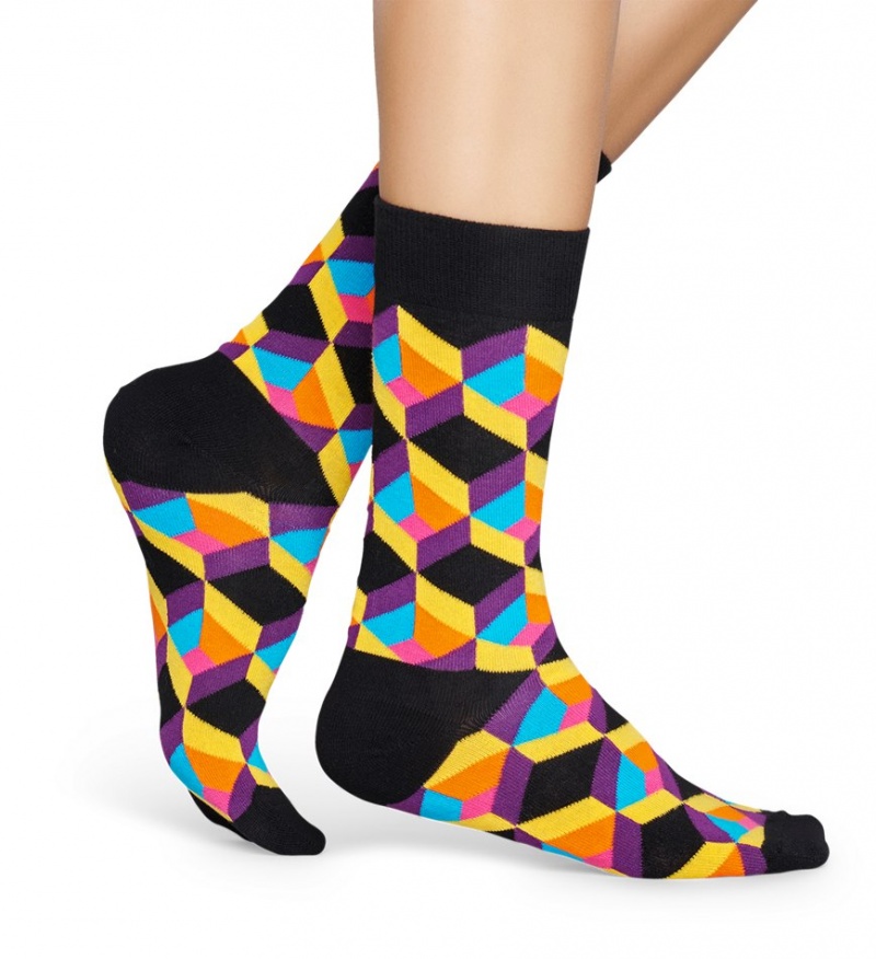 Happy Socks Optiq Square Socken Unisex Schwarz | Schweiz 85293VNQX