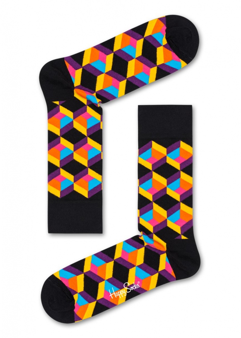 Happy Socks Optiq Square Socken Unisex Schwarz | Schweiz 85293VNQX