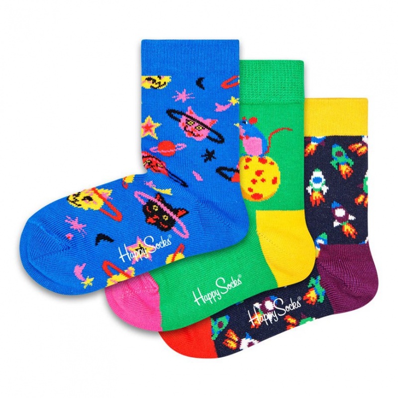 Happy Socks Outer Space Socks Gift Set Kinder Blau | Schweiz 50879CINA