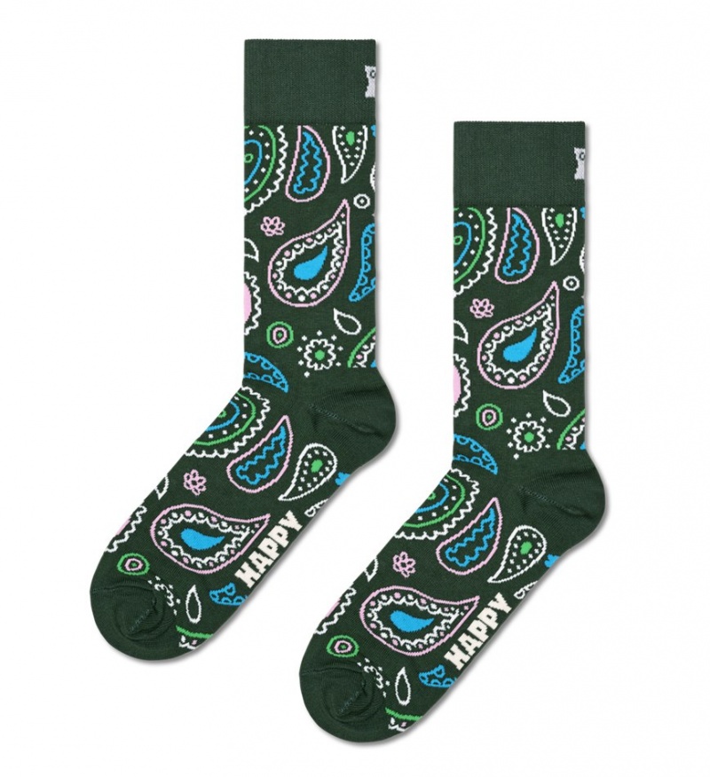 Happy Socks Paisley Socken Unisex Dunkelgrün | Schweiz 50178GPYH