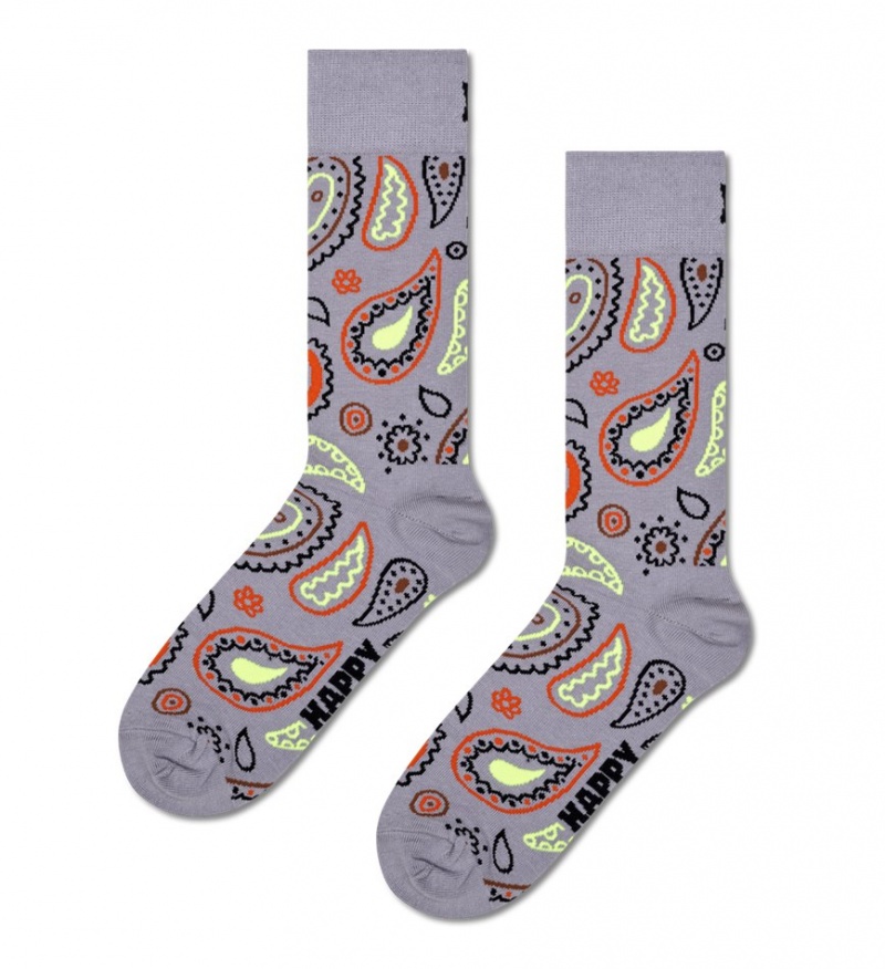 Happy Socks Paisley Socken Unisex Grau | Schweiz 12486EOGW