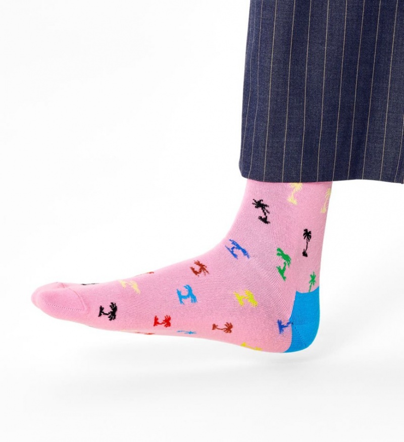 Happy Socks Palm Socken Unisex Hellrosa | Schweiz 26805BGUI