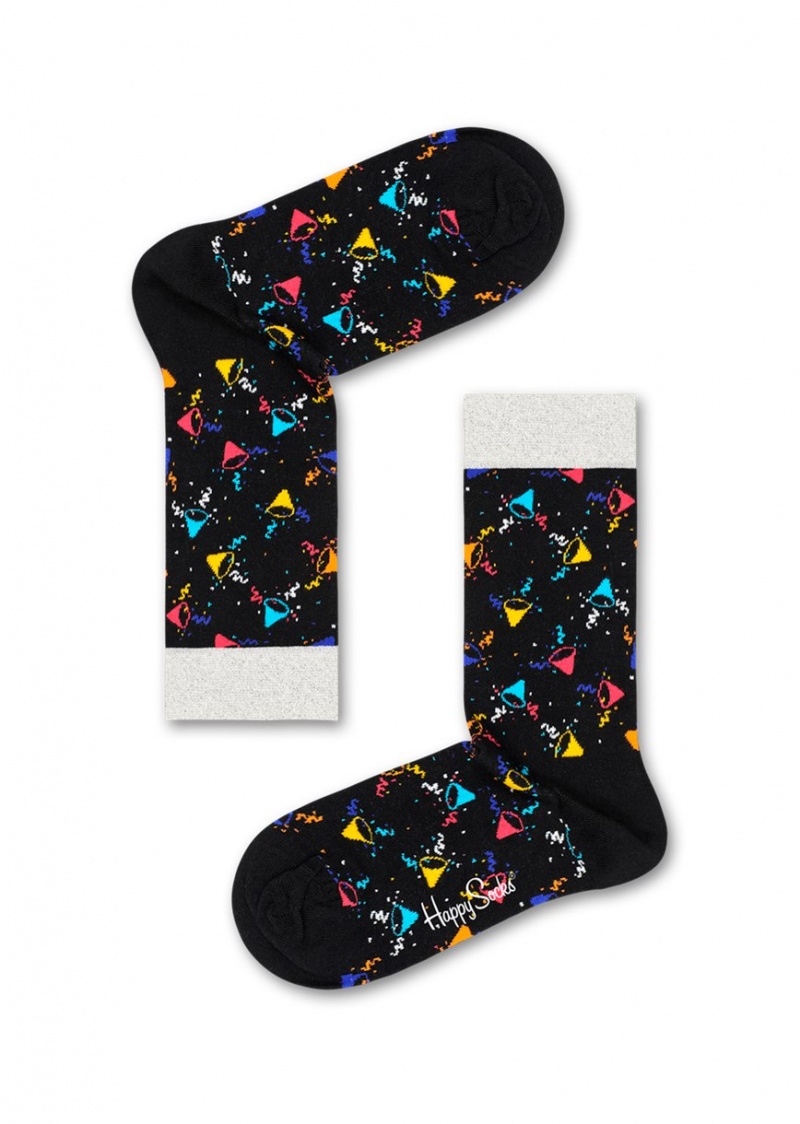 Happy Socks Party Socken Damen Schwarz | Schweiz 06125EMDU