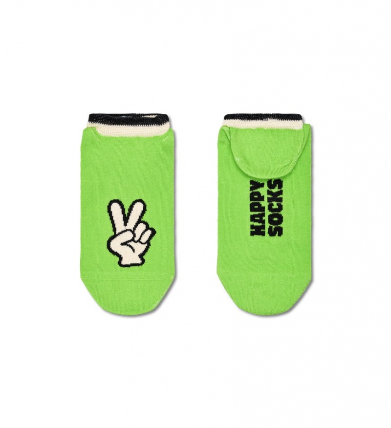 Happy Socks Peace Sign No Show Socken Unisex Grün | Schweiz 69853KZGL