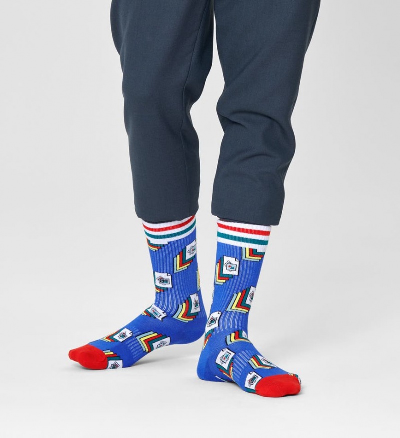 Happy Socks Photos Thin Crew Socken Unisex Navy | Schweiz 52013QKEZ