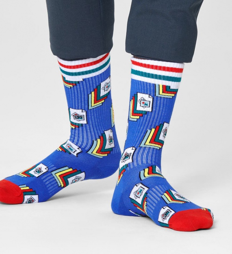 Happy Socks Photos Thin Crew Socken Unisex Navy | Schweiz 52013QKEZ