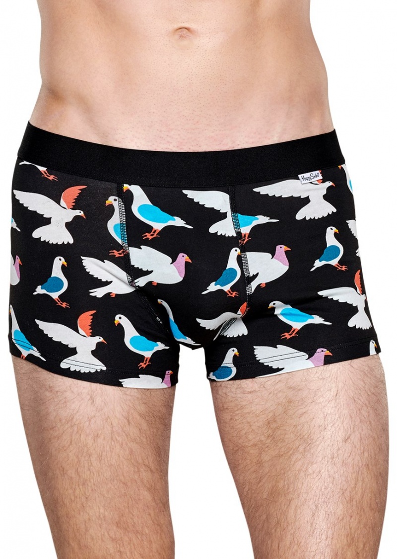 Happy Socks Pigeon Trunk Unterwäsche Herren Schwarz | Schweiz 39642BLSN