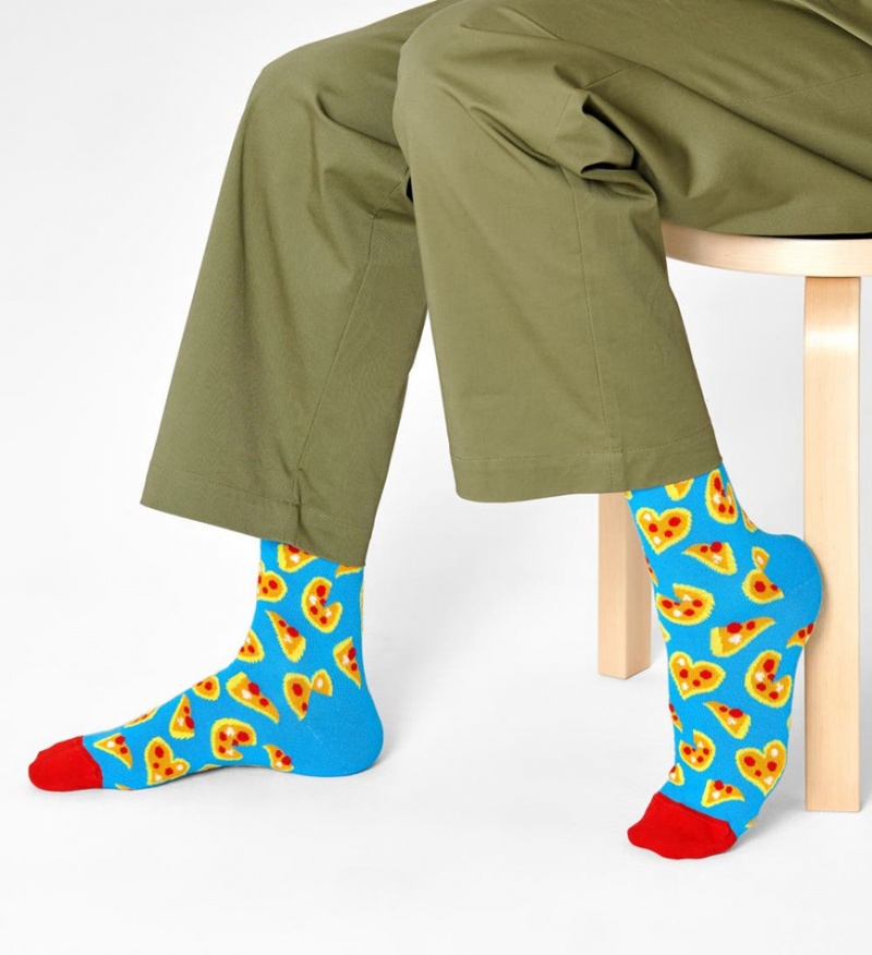 Happy Socks Pizza Love Socken Unisex Türkis | Schweiz 07961XNQU