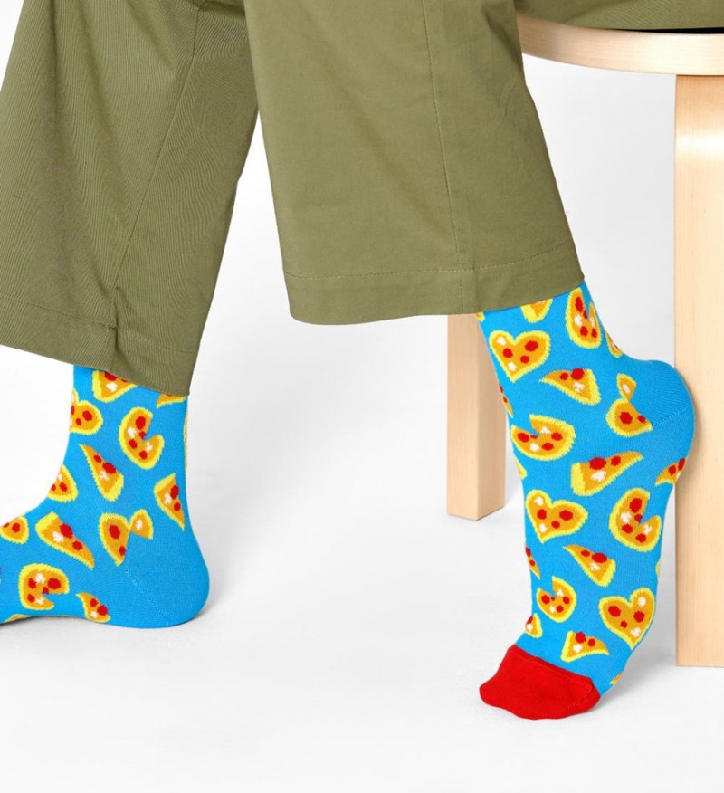 Happy Socks Pizza Love Socken Unisex Türkis | Schweiz 07961XNQU