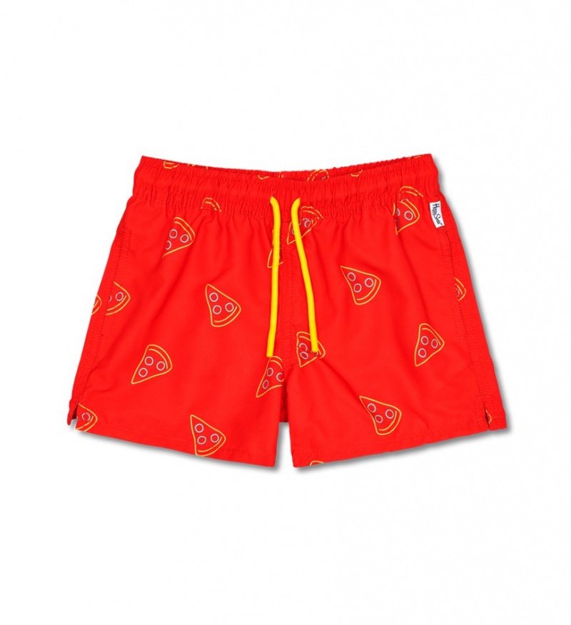 Happy Socks Pizza Slice Badehose Kinder Rot | Schweiz 52789TKCS