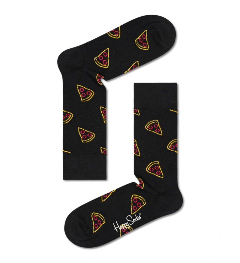 Happy Socks Pizza Slice Socken Unisex Schwarz | Schweiz 85437APIH