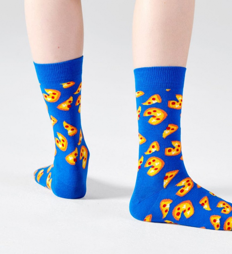 Happy Socks Pizza Socken Unisex Blau | Schweiz 04652ENTG