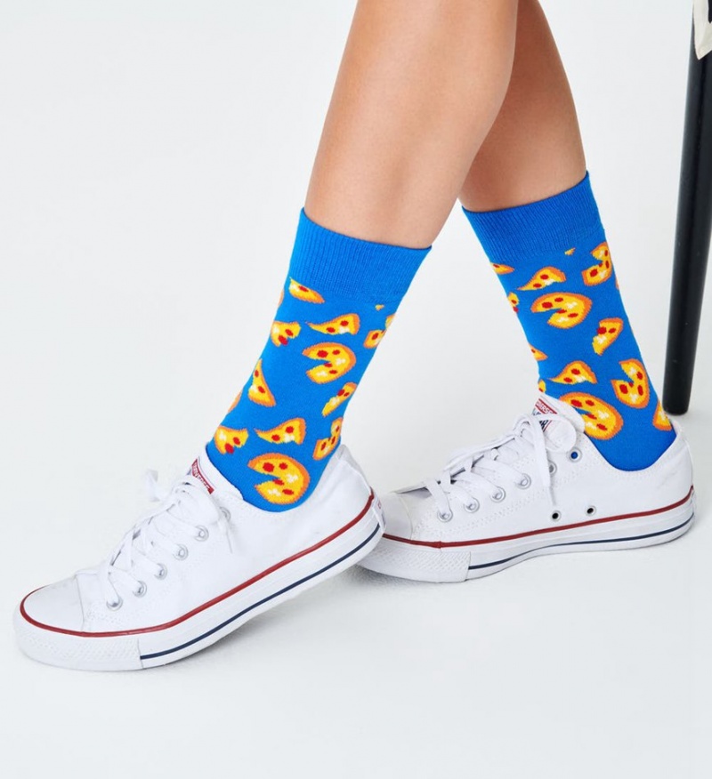 Happy Socks Pizza Socken Unisex Blau | Schweiz 04652ENTG