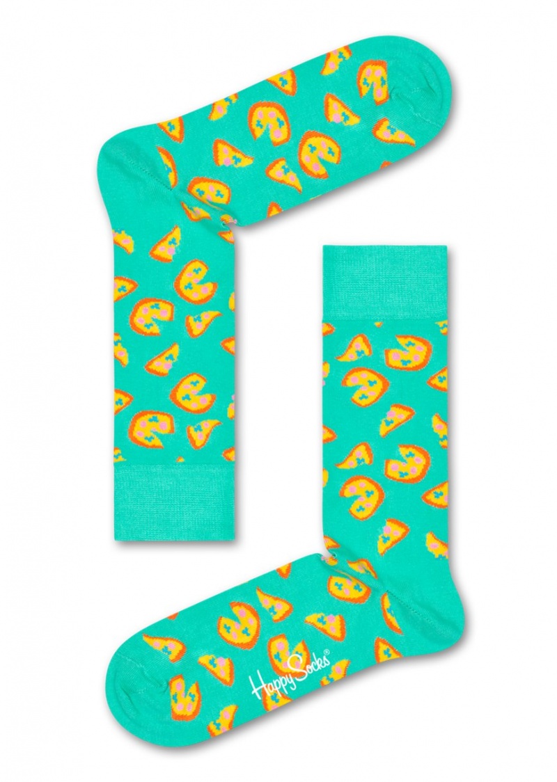 Happy Socks Pizza Socken Unisex Grün | Schweiz 19608VTYU