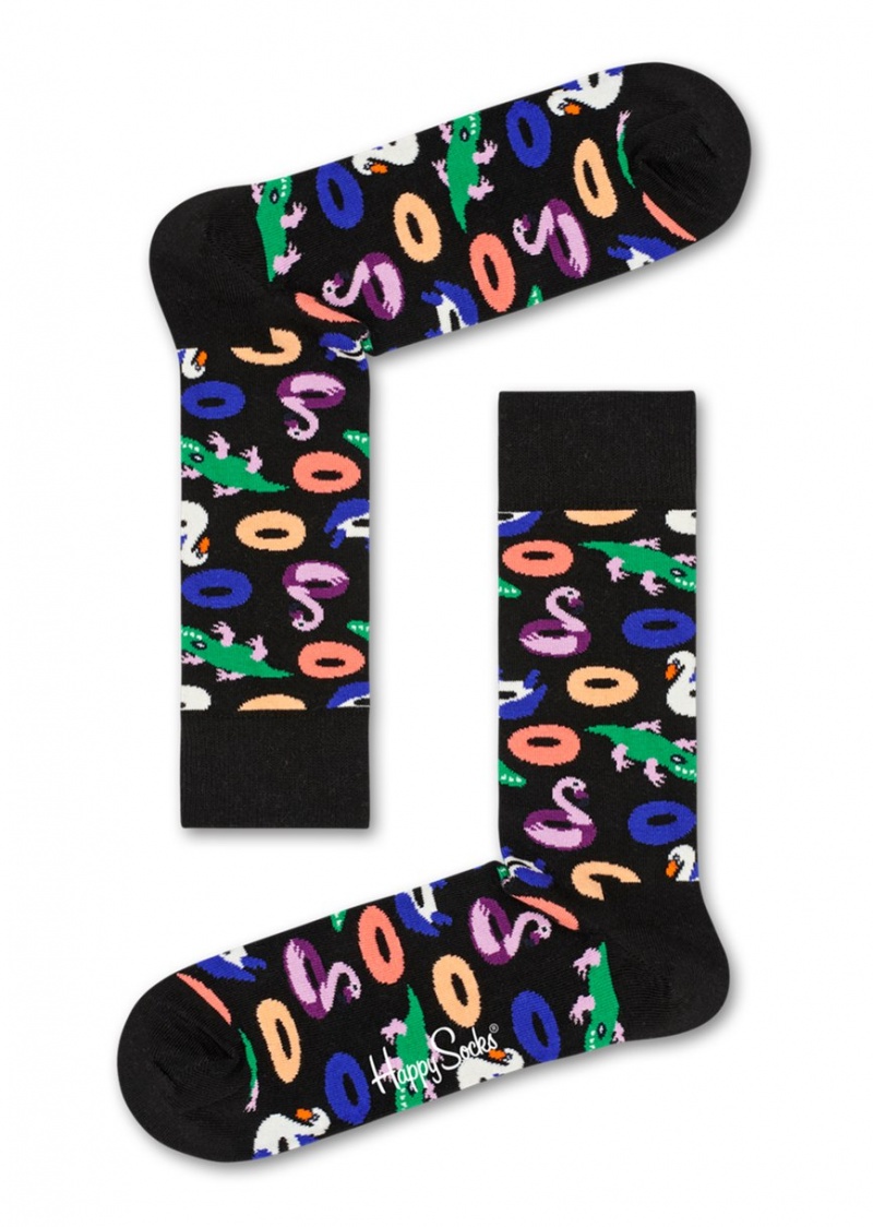 Happy Socks Pool Party Socken Unisex Schwarz | Schweiz 80526OMNG